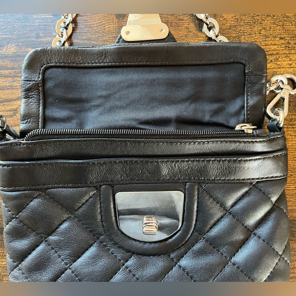 Calvin Klein Black Quilted Crossbody Bag - Picture 5 of 10